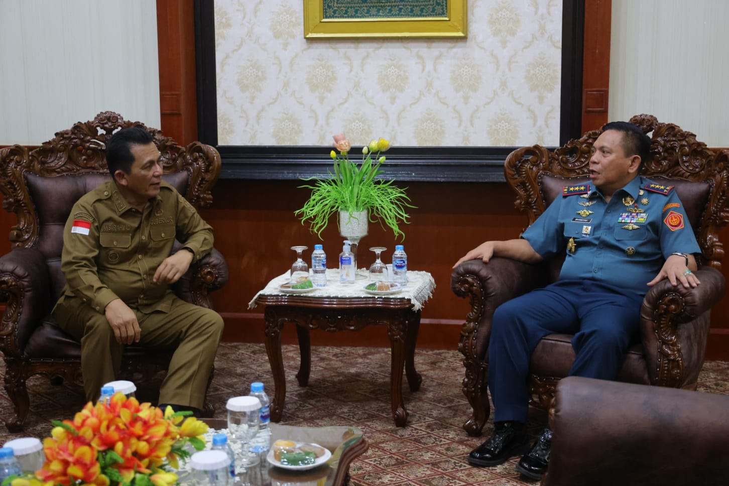 Dimutasi Jadi Kepala Bakamla RI, Gubernur Ansar Terima Kunjungan Laksdya TNI Irvansyah